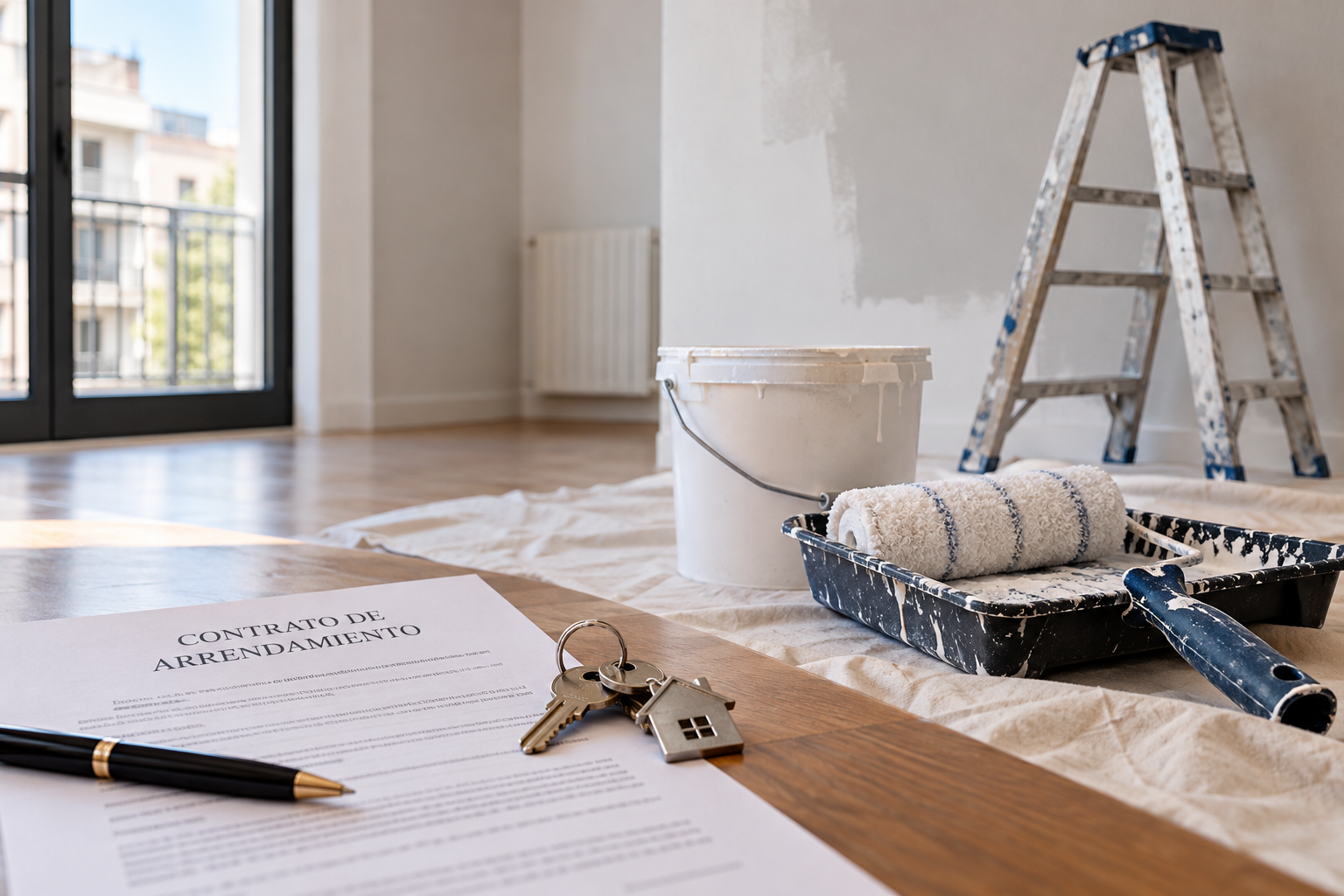 Contrato de arrendamiento y gastos de pintura de la vivienda
